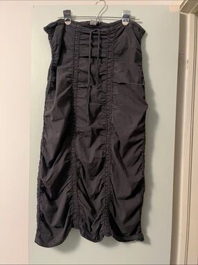 XCVI Black Ruched Midi Tube Dress
